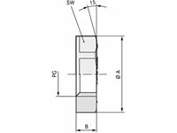 LAPP 53019280 SKINTOP GMP-GL PG 42 RAL 9005 BK Gegenmutter PG42 Polyamid Schwarz (RAL 9005) 25St.