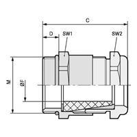 LAPP 52105420 Wartel M32 Messing Messing 10 stuk(s)