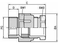 Lappkabel SVFK Pg16 (25 Stück) - Cable gland / core connector SVFK Pg16