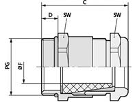 LAPP 52024969 Wartel PG13.5 Messing Messing 25 stuk(s)