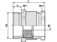 LAPP 52000350 Wartel PG29 Messing Messing 50 stuk(s)
