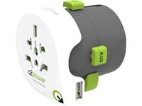 q2power Q2 Power 2.100110 Reisstekker Weltreiseadapter Qdapter USB