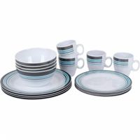 Bo-Camp Bord Servies 100% Melamine 16-delig - Wit