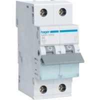 Hager installatieautomaat 6A B 1P+N MBN506 E 2 mod 36mm 4,5KA