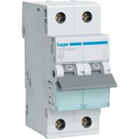 Hager automaat 25A C 1P+N MCN525 E 2 mod 36mm 6KA