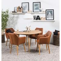 Eethoek Ulfborg Uppsala (tafel met 4 stoelen) - bruin
