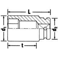 Stahlwille 56 IMP 21 25020021 Sechskant Steckschlüsseleinsatz 3/4  (20 mm)