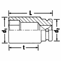 Stahlwille 66 IMP 38 26020038 Sechskant Steckschlüsseleinsatz 1  (25 mm)