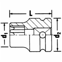 Stahlwille 2308TX IMP E 18 23080018 TX Steckschlüsseleinsatz E 18 1/2  (12.5 mm)