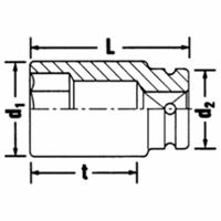 Stahlwille 2609 33 26090033 Sechskant Steckschlüsseleinsatz 1  (25 mm)