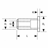 Gesipa Blindklinkmoer | klinknagelschacht d x l 7 x 11,5 mm M5 | aluminium standaard (vlakronde kop) | 500 stuks - 1433678 1433678