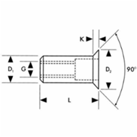 Gesipa Blindnietmutter Alu Standard Senkkopf M 5x 7x13 5 (Inh. 500 Stück)