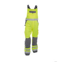 DassyÂ - Toulouse Warnschutz Latzhose mit Kniepolstertaschen, GrÃ¶ÃŸe 42, NEONGELB/ZEMENTGRAU, SchrittlÃnge STANDARD