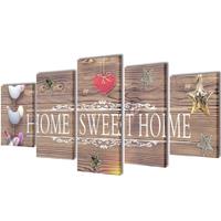 Canvasdoeken home sweet home 100 x 50 cm