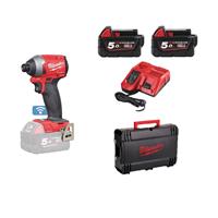 Milwaukee M18ONEID2-502X 18V Li-Ion accu slagschroevendraaier set (2x 5,0Ah accu) in HD Box - ONE KEY - koolborstelloos