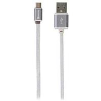 Skross USB 2.0 Aansluitkabel [1x Micro-USB-stekker - 1x USB] 1.00 m Zilver