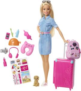 Mattel Barbie Travel Puppe (blond) und Zubehör