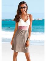 Beachtime Strandjurk met colourblocking-look