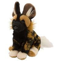 Wild Republic Pluche zwart/bruine hyena knuffel 20 cm speelgoed -