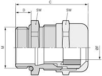 Lappkabel STR Pg16 R7001 SGY (50 Stück) - Cable gland / core connector STR Pg16 R7001 SGY