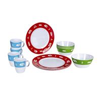 Bo-Camp - Servies - 100% Melamine - 12-delig - Happy Camp