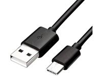 Ladekabel [1x USB-Stecker - 1x USB 3.1 Stecker C] 1.20m Schwarz