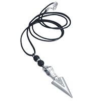 Heren ketting Waxkoord Viking Arrow Zilverkleurig