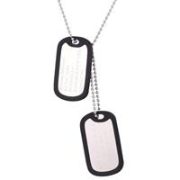 mendes Dogtag kettinghanger edelstaal Zilver