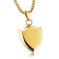 mendes heren ketting met hanger Gold Shield