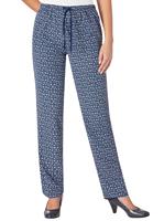 Broek, marine/millefleurs
