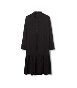 Alix 185330755-999 ladies woven bull long dress black zwart