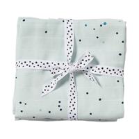 Done by Deer™ Spucktuch 2er-Pack Dreamy dots Blau