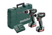 metabo PowerMaxx SB 12 + PowerMaxx SSD 12 12V LiHD Accu boor-/schroefmachine&slagschroevendraaier set (2x 2,0Ah) in koffer