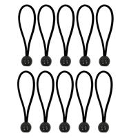 elastische tentspanner met bal 15 cm zwart 10 stuks