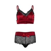 Leg Avenue lingerieset 2-delig bordeaux/zwart