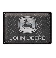 Tinen Bord 20 x 30 John Deere - Diamond Plate Black