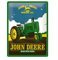 Tinnen Bord 30 x 40 John Deere - Made With Pride