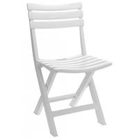 8 Stuks witte kunststof klapstoelen voor binnen en buiten Wit