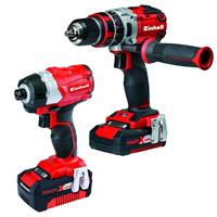 einhell 4257216 Power Tool Kit 18V Li-Ion accu Klopboormachine + Slagschroefmachine - Koolborstelloos