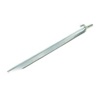 24x stuks grondpennen/tentharingen metaal met haak 30 cm Zilver