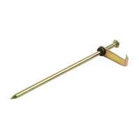 18x stuks grondpennen/tentharingen metaal met haak 21 cm Zilver
