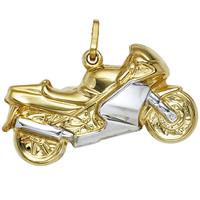 sigo Anhänger Motorrad 333 Gold Gelbgold bicolor