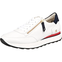 Paul Green Nubukleder Sneaker, Weiß/Blau