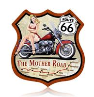 fiftiesstore Route 66 Pin Up Bike Zwaar Metalen Bord