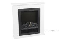 Classic Fire Kamin mit Heizung, elektrisch Feuereffekt 22 x 70 x 71,5 cm weiß