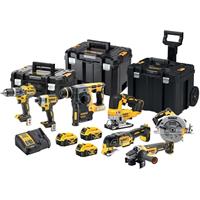 dewalt DCK755P3T 18V Li-Ion accu 8-delige combiset (3x 5,0Ah accu) in TSTAK (incl. trolley) - koolborstelloos