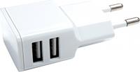 Grab 'n Go 2.4A Dual USB Wall Charger - Wit