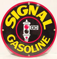 Signal Gasoline Emaille Bord 12 / 30 cm
