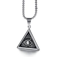 mendes heren ketting Edelstaal Egyptisch Alziend Oog Zilverkleurig