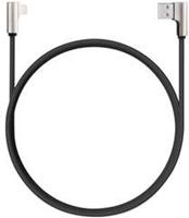 90-graden MFI lightning kabel Aukey - Zwart - 1.2 Meter